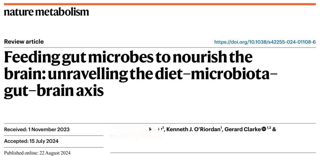Nature子刊综述：饮食、肠道微生物与大脑健康的关系