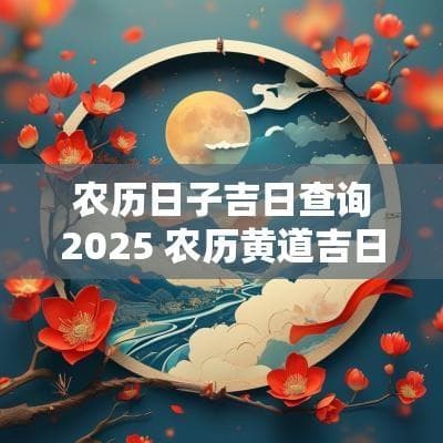 2025年农历吉日查询：全年黄道吉日一览表