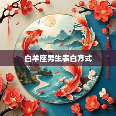 白羊座男生表白方式：直接、热情与行动力的完美结合
