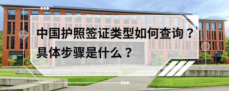 中国护照签证类型如何查询？具体步骤是什么？
