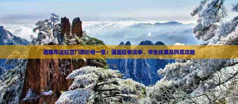 西藏布达拉宫门票价格一览：涵盖旺季淡季、学生优惠及购票攻略