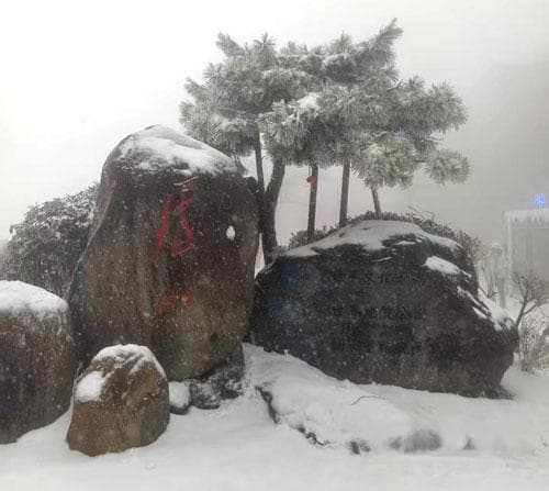 庐山3月雪景如画 江西春雪不罕见