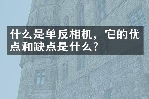 什么是单反相机，它的优点和缺点是什么？