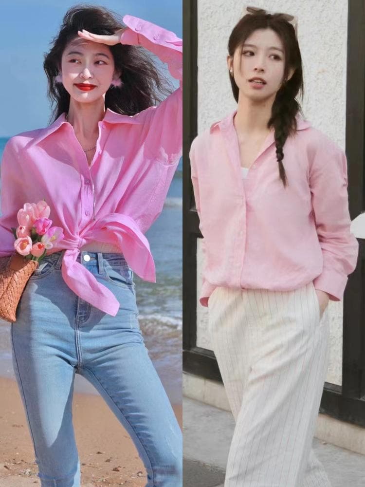 “粉色”衬衫怎么穿好看？快试试这四种搭配思路，轻松穿出时髦感