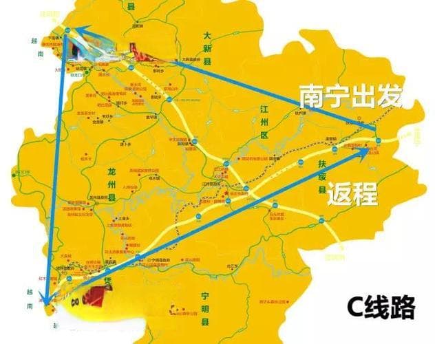 崇左出发旅游攻略路线， 崇左出发旅游攻略路线图