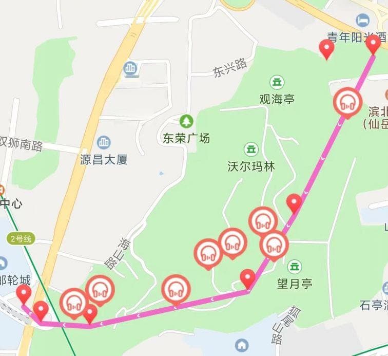 厦门山海健康步道线路图