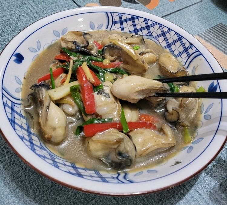 姜葱炒生蚝