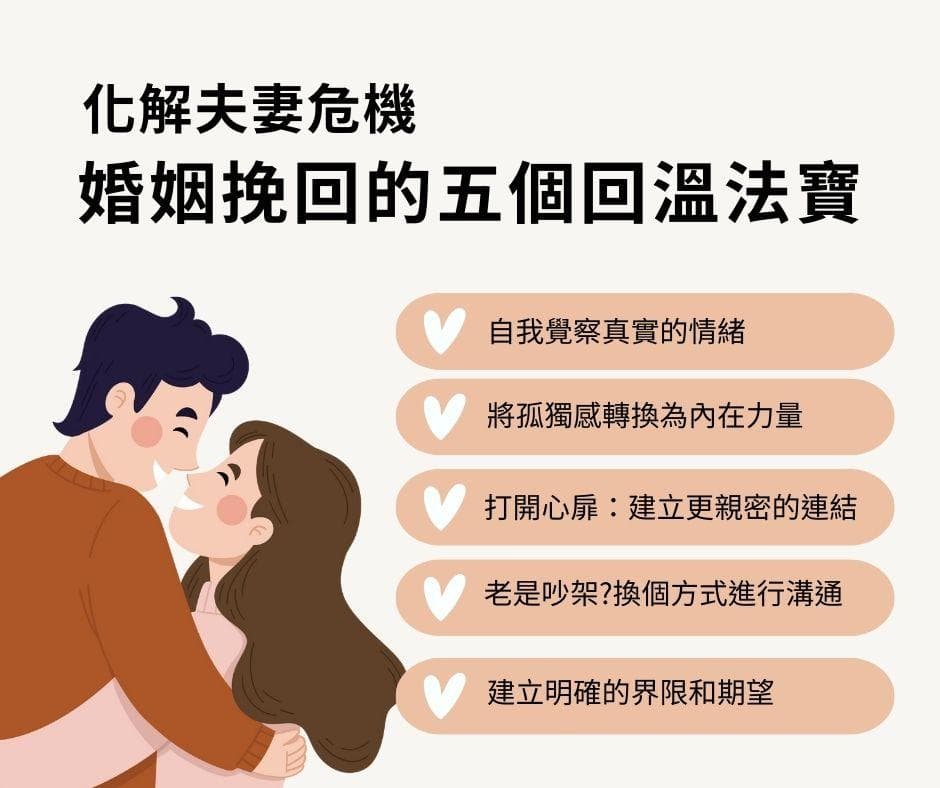 化解夫妻危机，婚姻挽回的五个回温法宝