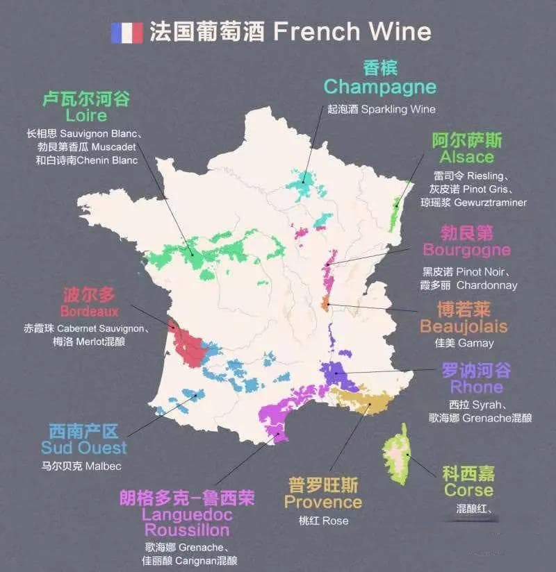 法国葡萄酒的10大产区，你知道几个？