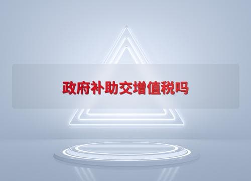 政府补助是否需要缴纳增值税？一文详解税务处理要点