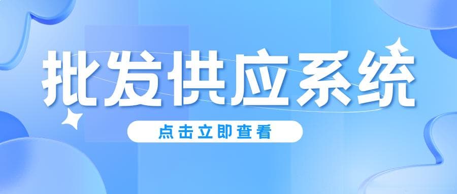 批发供应系统：提升效率与竞争力的关键