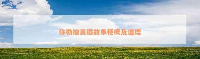 弥勒擒黄眉故事梗概及道理