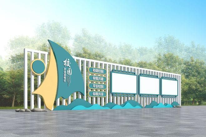 校园宣传栏效果图设计的创意与功能性