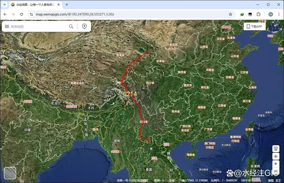 国内7条著名自驾路线图SHP与KML文件分享