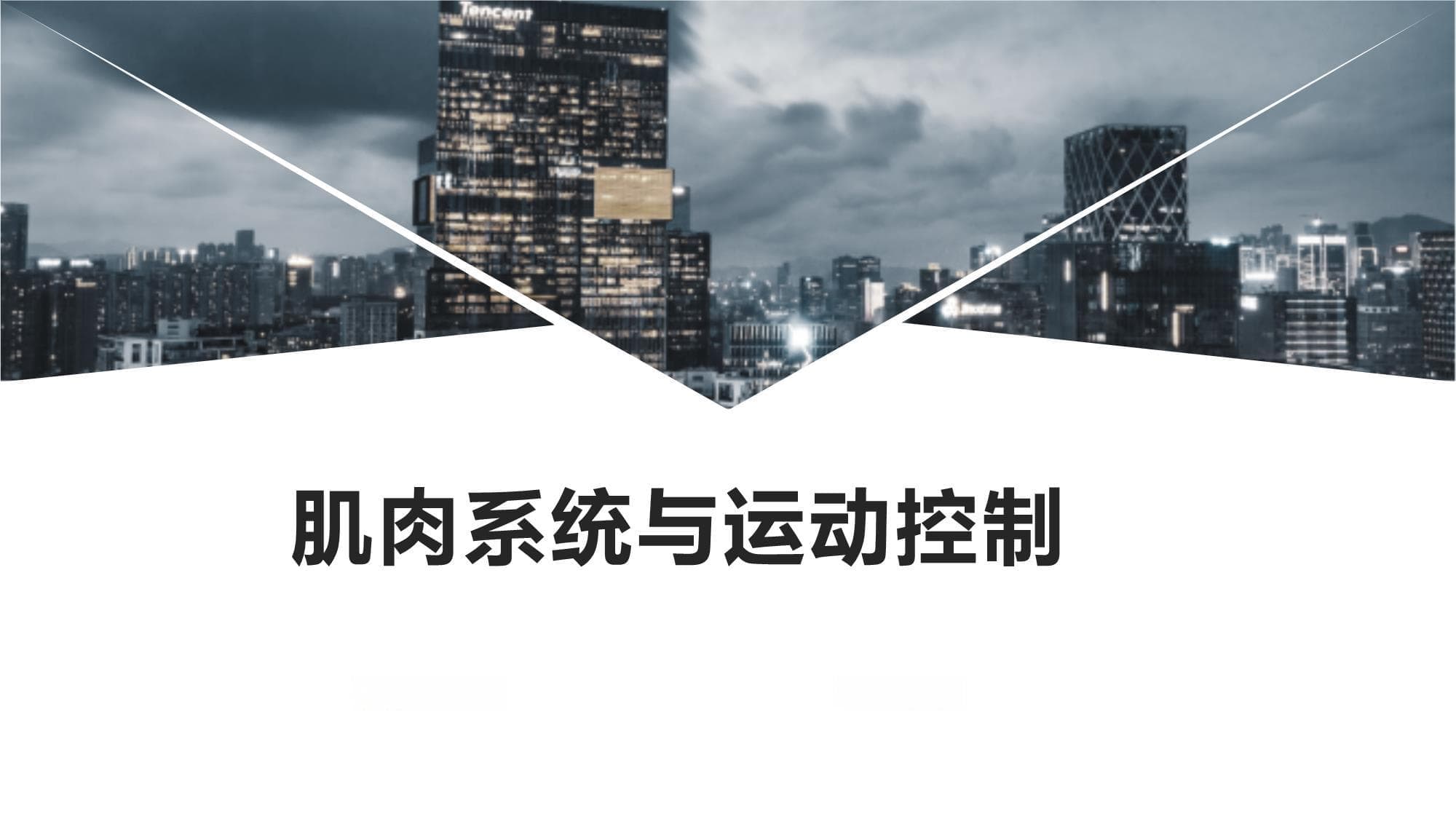 肌肉系统与运动控制