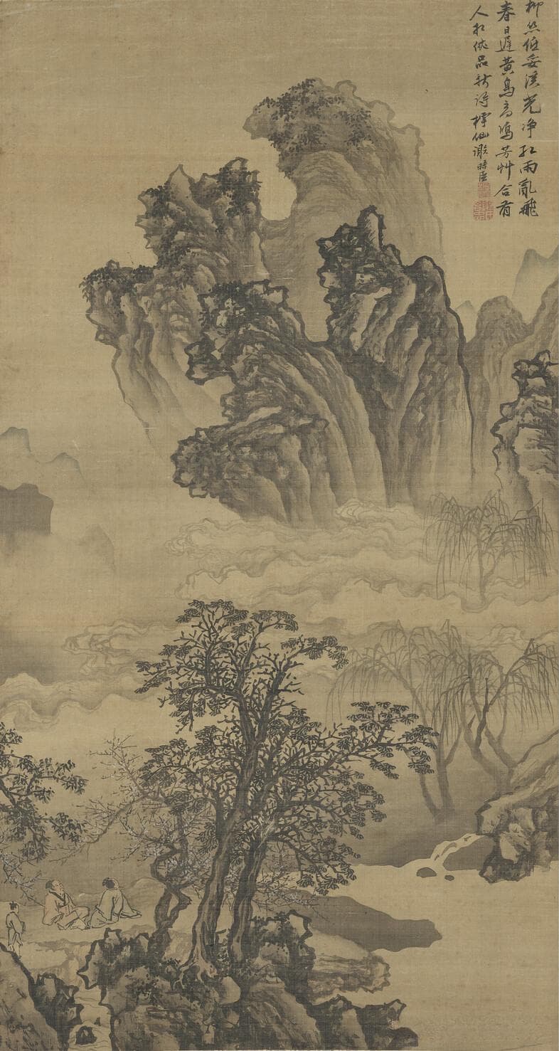 谢时臣《四季山水》：明代画家笔下的四时美景与人文意境