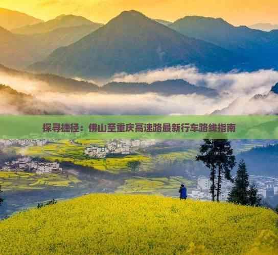 探寻捷径：佛山至重庆高速路最新行车路线指南