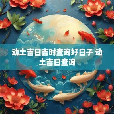 动土吉日吉时查询好日子 动土吉曰查询