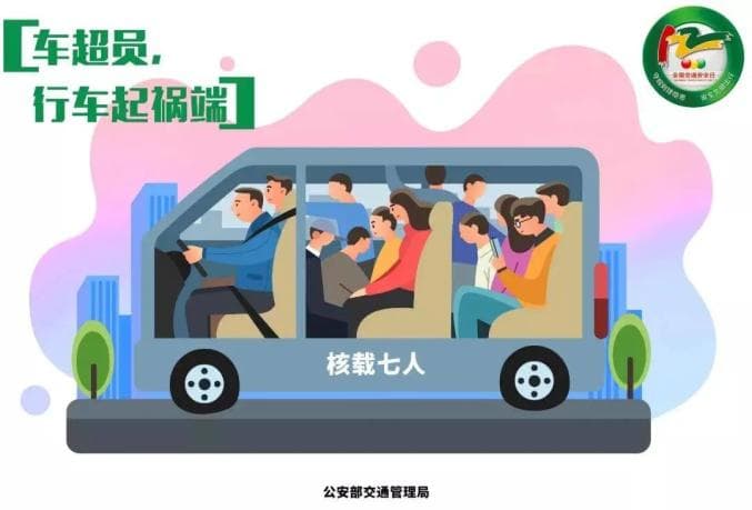 6座以上小型客车驾驶员必读：超员超载与客货混装的安全隐患