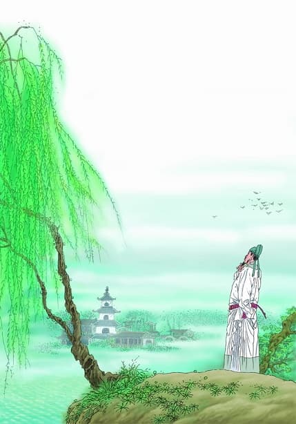 贺知章《咏柳》古诗拼音注释翻译与赏析