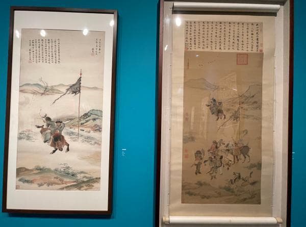 明代仇英“第一神品”与刘海粟临画并列呈现