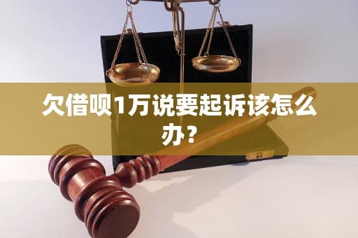 欠借呗1万说要起诉该怎么办？