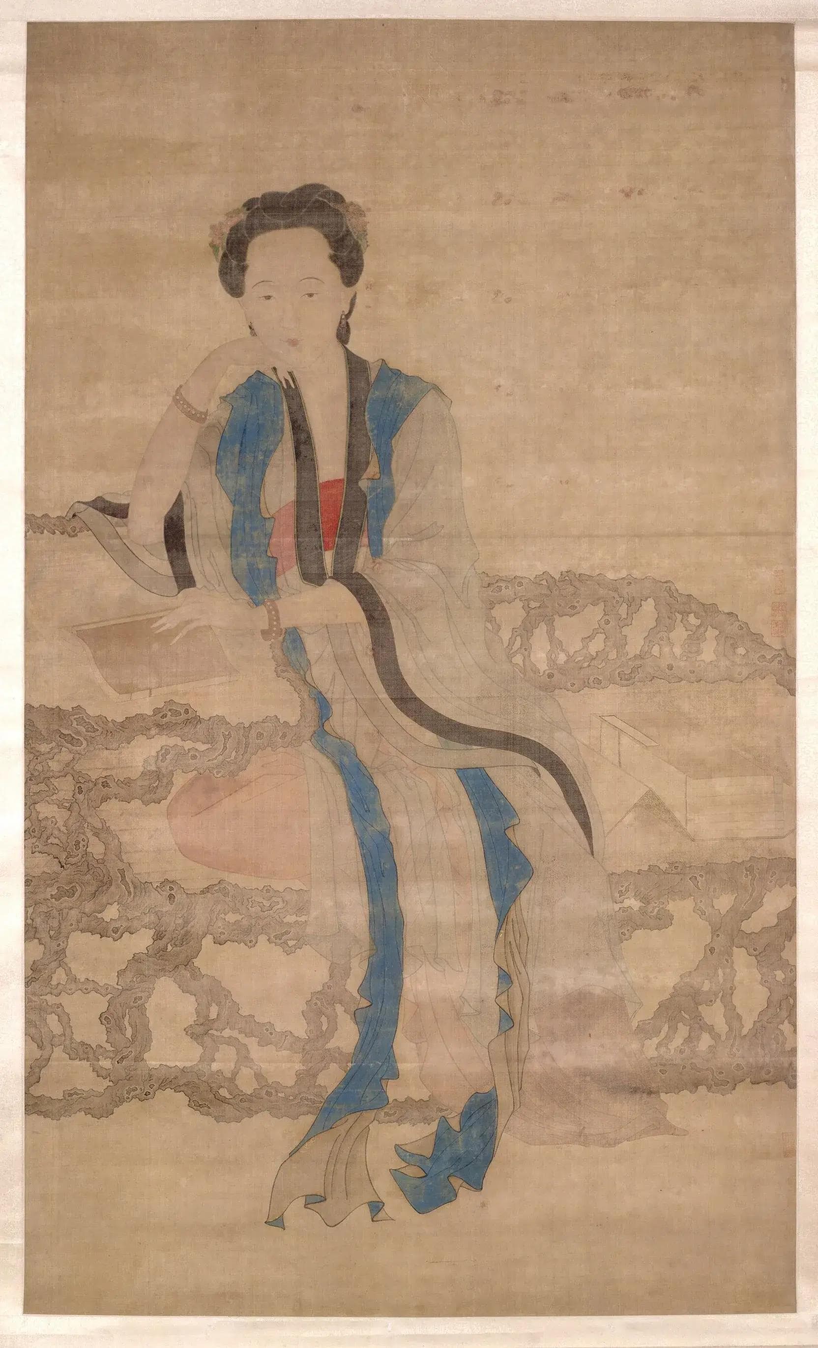 这幅《美人图》是清代著名画家冷枚的代表作之一