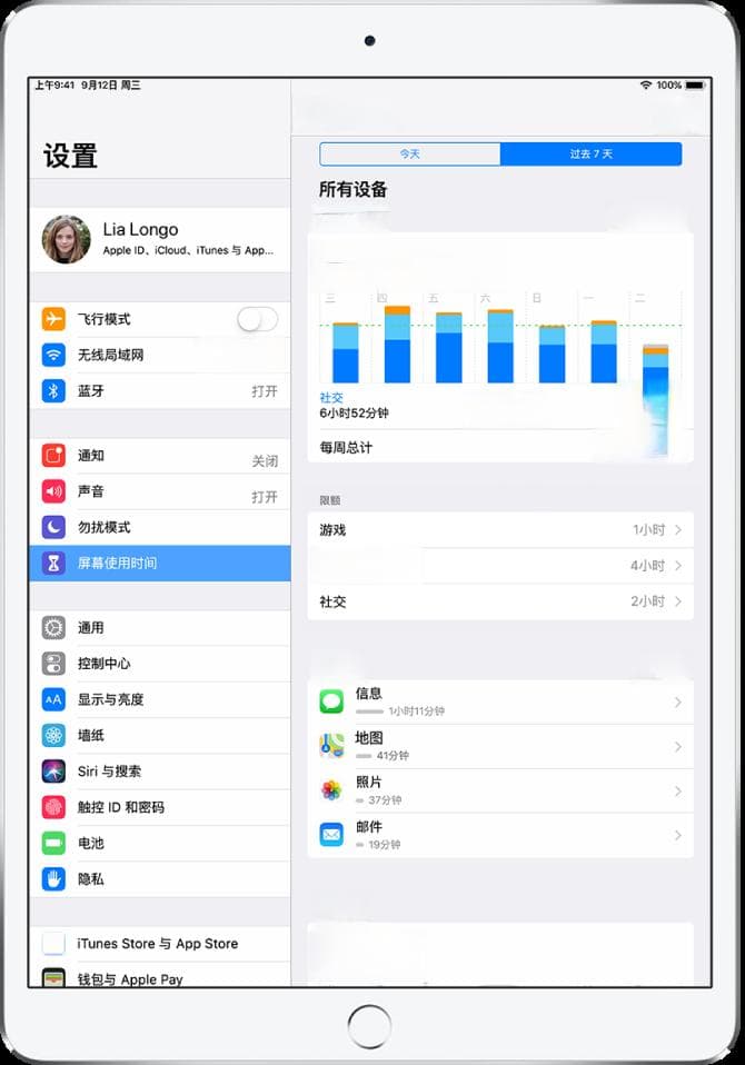 iPad屏幕使用时间设置指南：限额、限制与报告查看