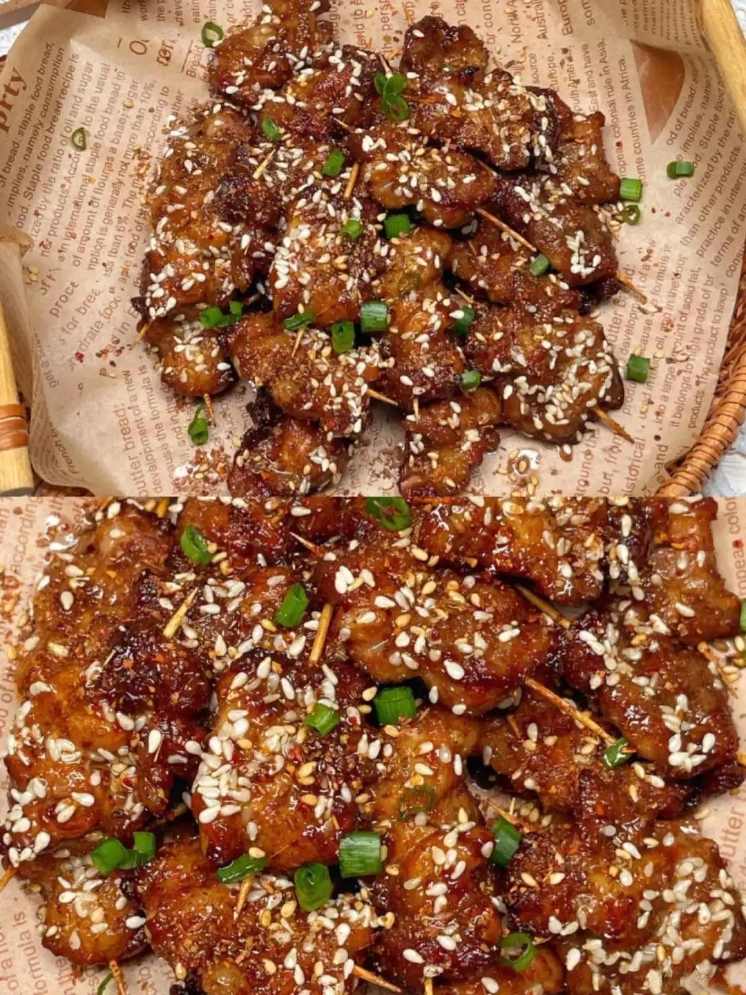 空气炸锅牙签肉：香酥美味的快手佳肴
