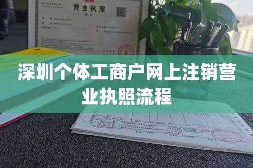 深圳个体工商户网上注销营业执照流程