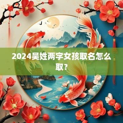 2024吴姓两字女孩取名怎么取？