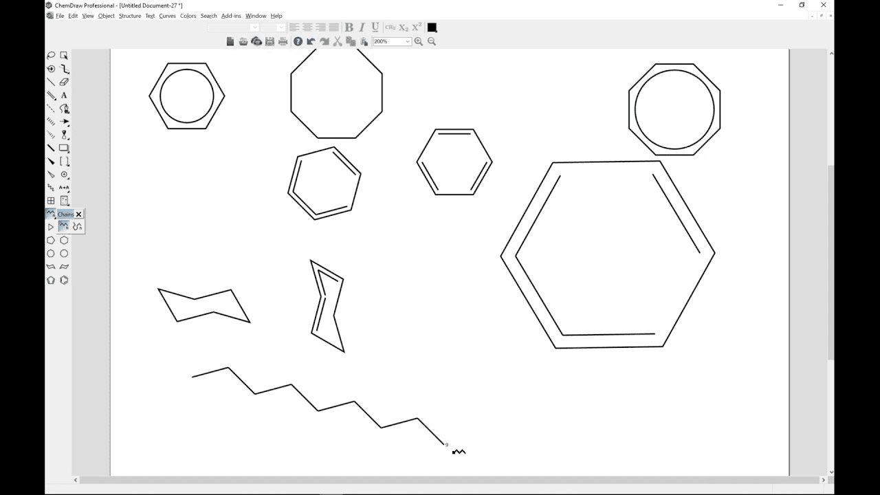 ChemDraw绘制横着苯环与内部填充技巧详解