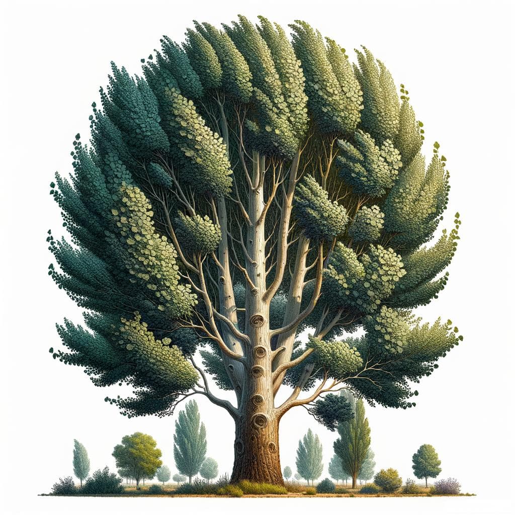 响杨（Populus tomentosa）：大自然的绿色使者