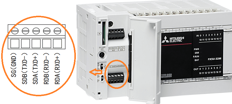 三菱FX5U的RS-485口SG引脚经常烧坏原因分析及解决方法
