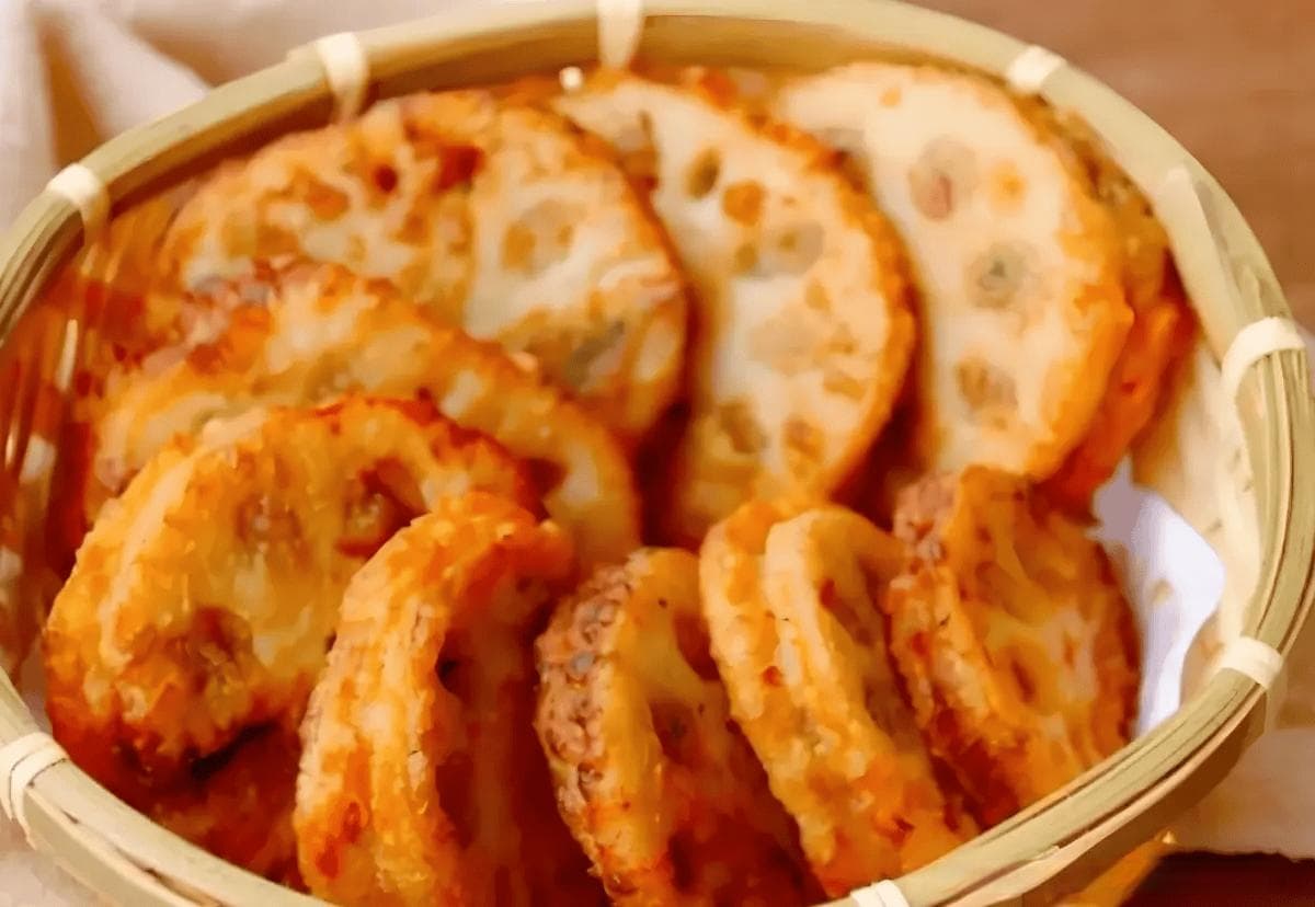 炸藕夹，掌握好3点，谁做谁成功，外酥里嫩又多汁，凉了也好吃
