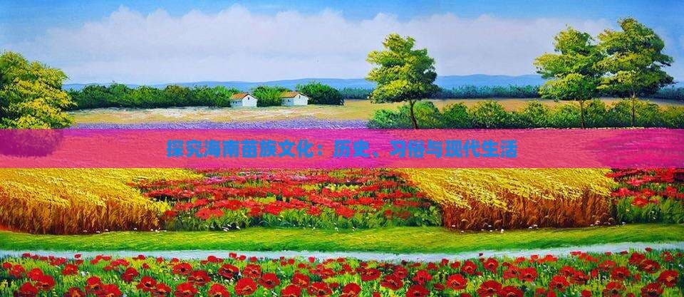 探究海南苗族文化：历史、习俗与现代生活