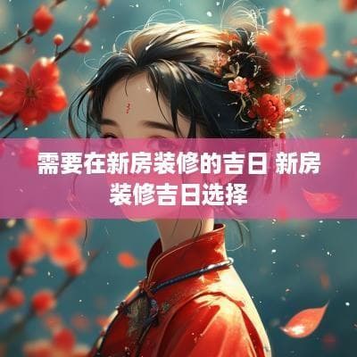 新房装修吉日选择指南：传统习俗与现代实践的完美结合