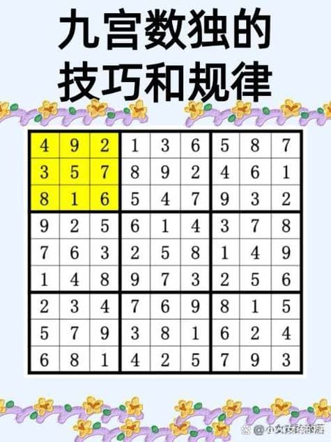 数独九宫格的技巧和规律（数独技巧解析：九宫格规律大揭秘）
