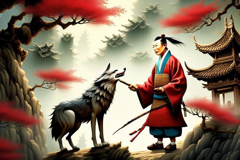 东郭先生和狼的民间故事,《东郭先生和狼》的民间故事画