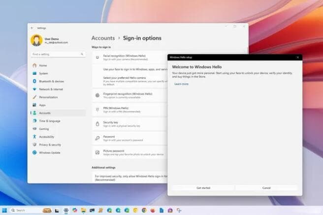 如何在 Windows 11 上配置 Windows Hello 身份验证