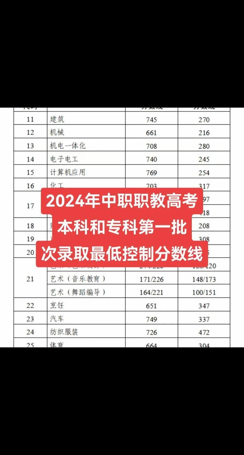 职高考本科的分数线详解
