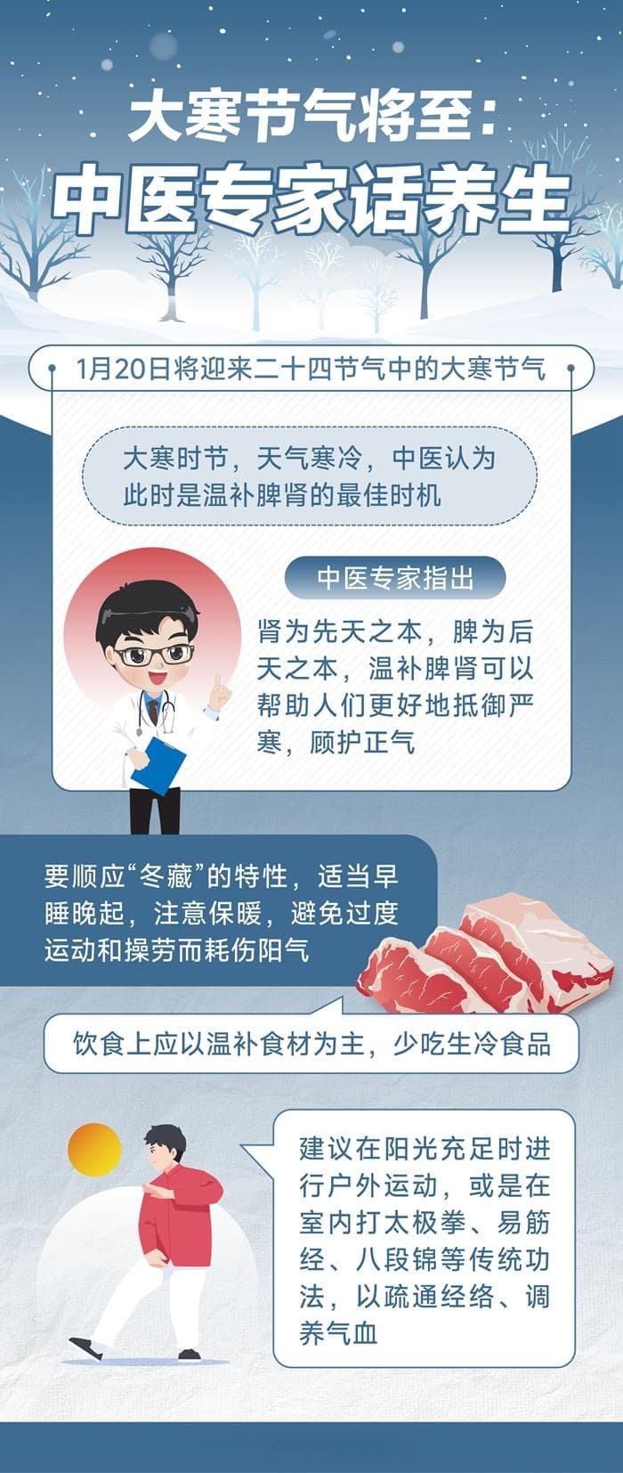 大寒节气将至：专家解读养生防病要点
