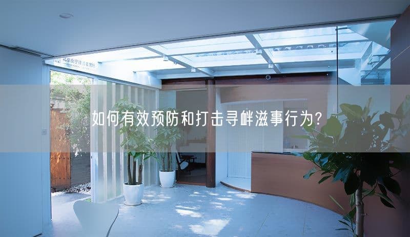如何有效预防和打击寻衅滋事行为？