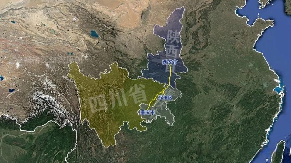 西渝高铁线路介绍！附：全线途经区县、站点分布及规模情况