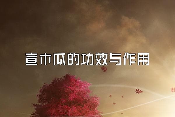 宣木瓜的功效与作用