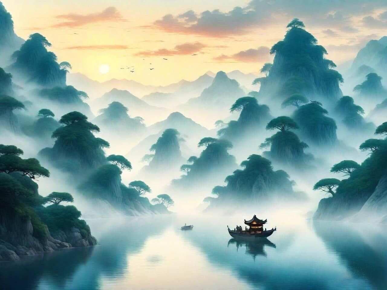 穿越千年云雾，共赴李白《早发白帝城》的诗意盛宴