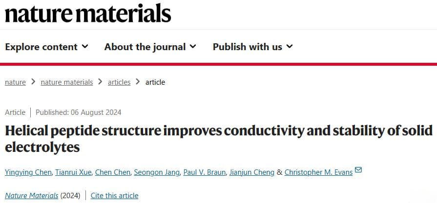中国青年学者一作，最新Nature Materials，提出新型聚合物电解质！