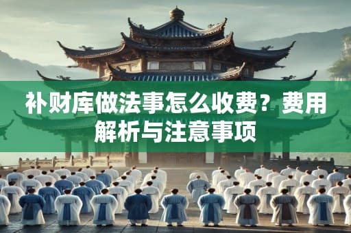 补财库做法事怎么收费？费用解析与注意事项