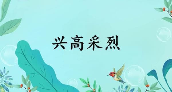 兴高采烈的意思、怎么读
