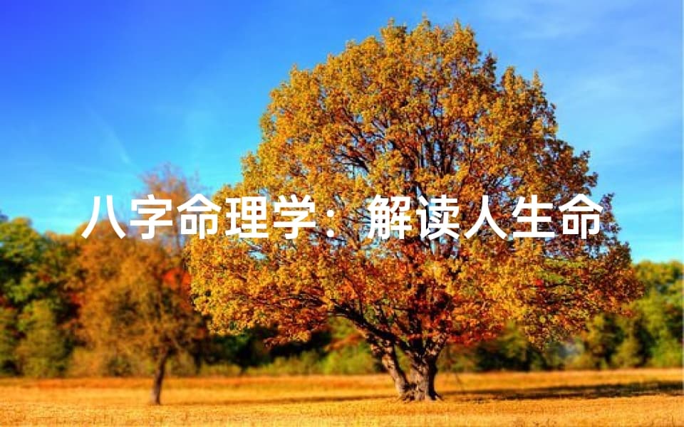 八字命理学：解读人生命运的密码